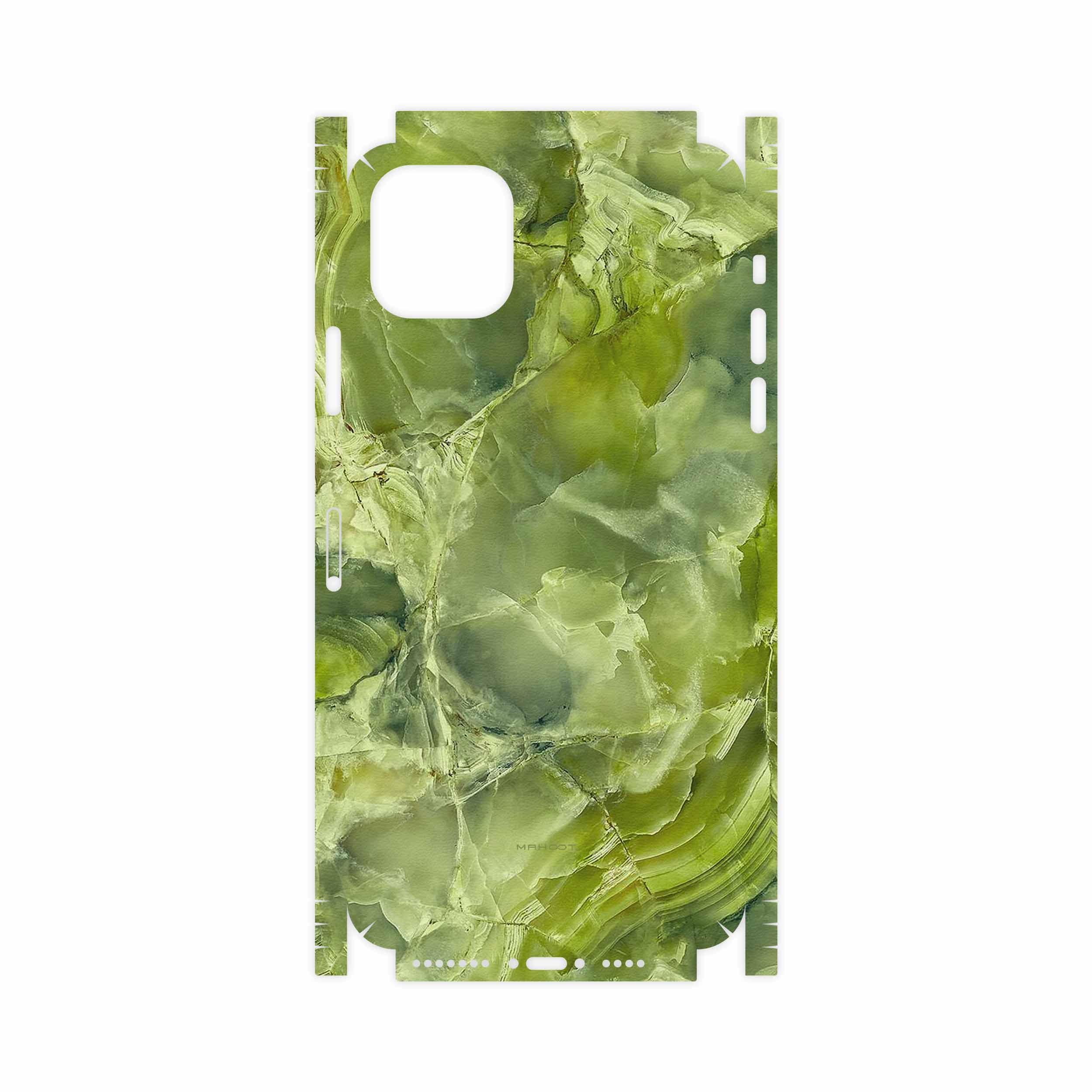 برچسب پوششی ماهوت مدل Green Crystal Marble-FullSkin مناسب برای گوشی موبایل اپل iPhone 11 Pro Max