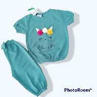 تیشرت شلوارک گلدوزی شده ابرو بادی