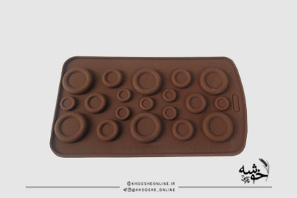 قالب سیلیکونی شکلات طرح دکمه کد 30