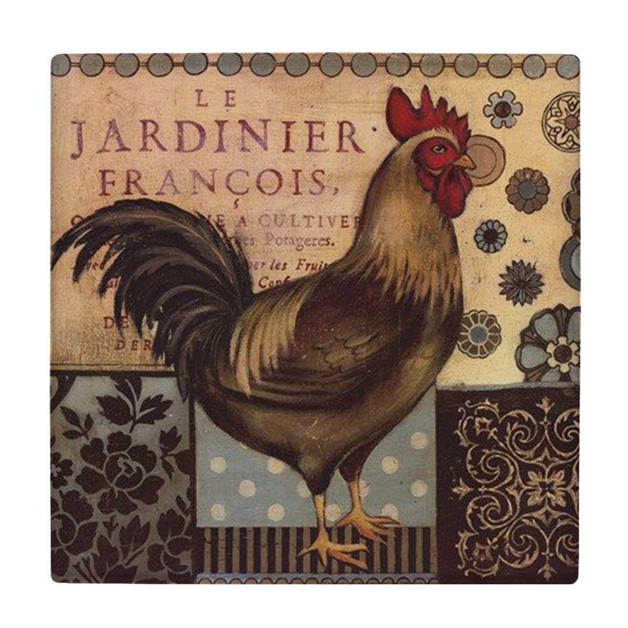 زیر لیوانی  طرح نقاشی خروس کد    6147739_5415