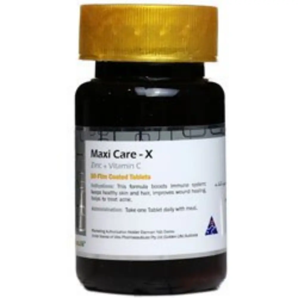 قرص مکسی کر ایکس حاوی زینک و ویتامین ث گلدن لایف 30 عددی
