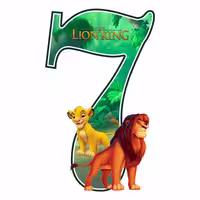 استند رومیزی مدل  تولد عدد 7 طرح شیر شاه کد 987