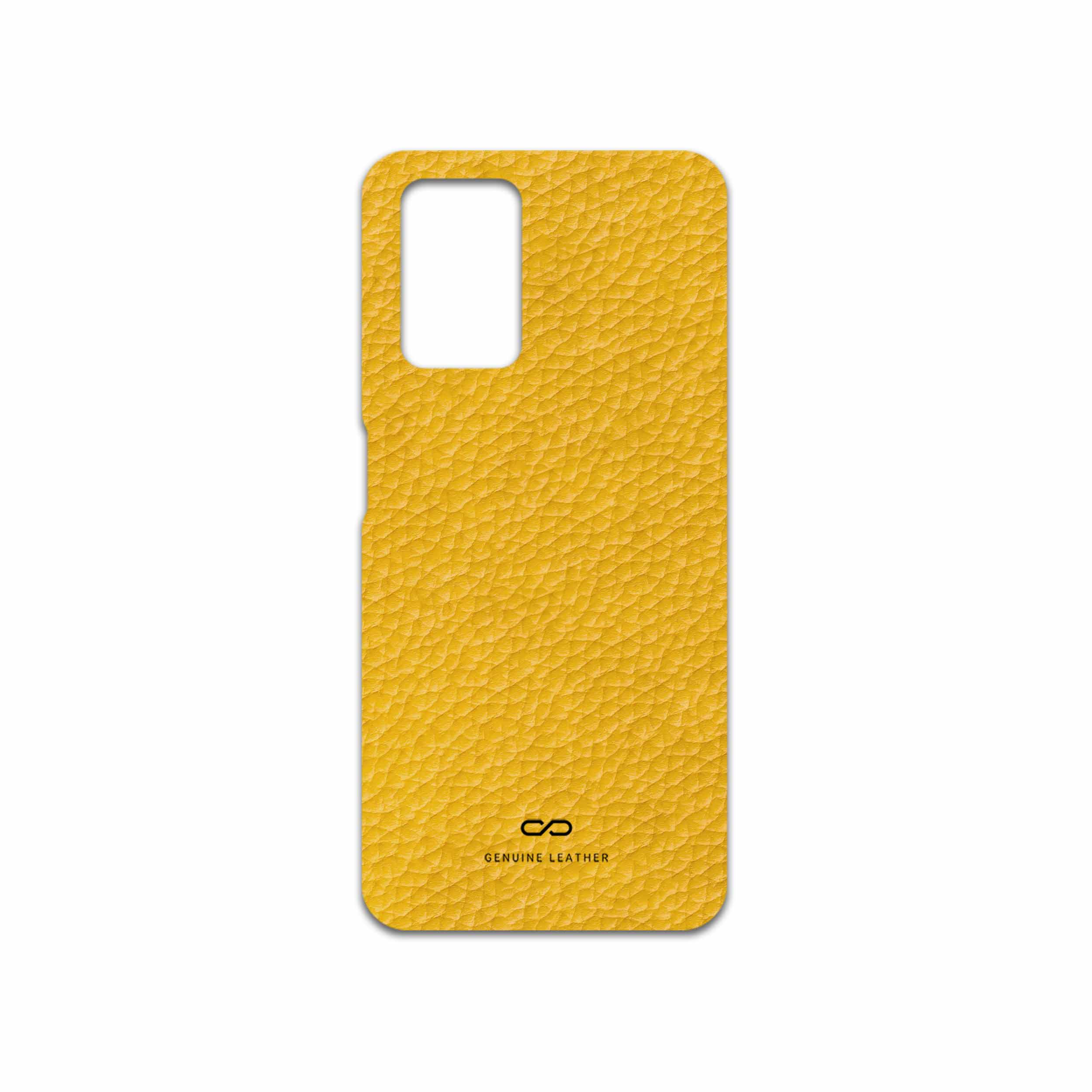 برچسب پوششی ماهوت مدل Mustard-Leather مناسب برای گوشی موبایل شیائومی Redmi Note 11 4G