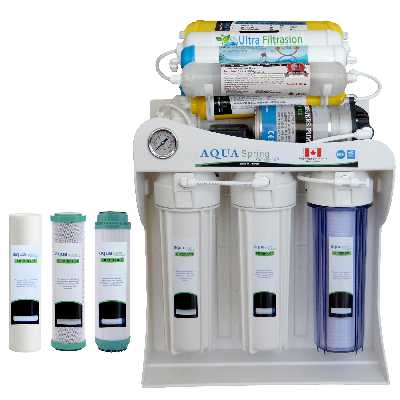 دستگاه تصفیه کننده آب آکوآ اسپرینگ مدل SF4990 به همراه فیلتر مدل01 مجموعه 3 عددی