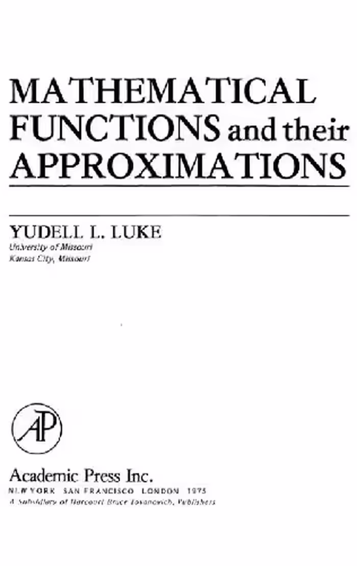خرید و دانلود نسخه کامل کتاب Mathematical functions and their approximations
