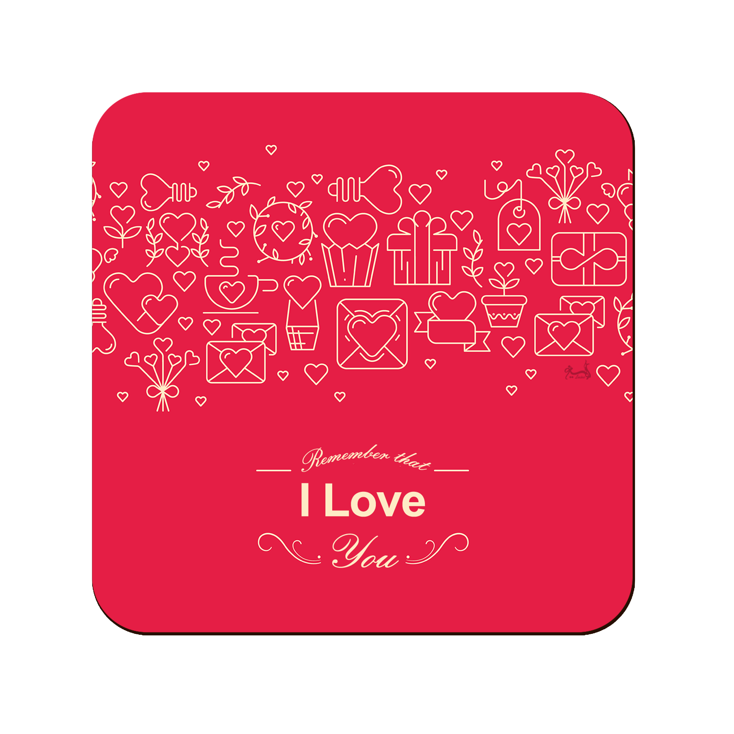 زیر لیوانی لوکسینو مدل Love کد 76 