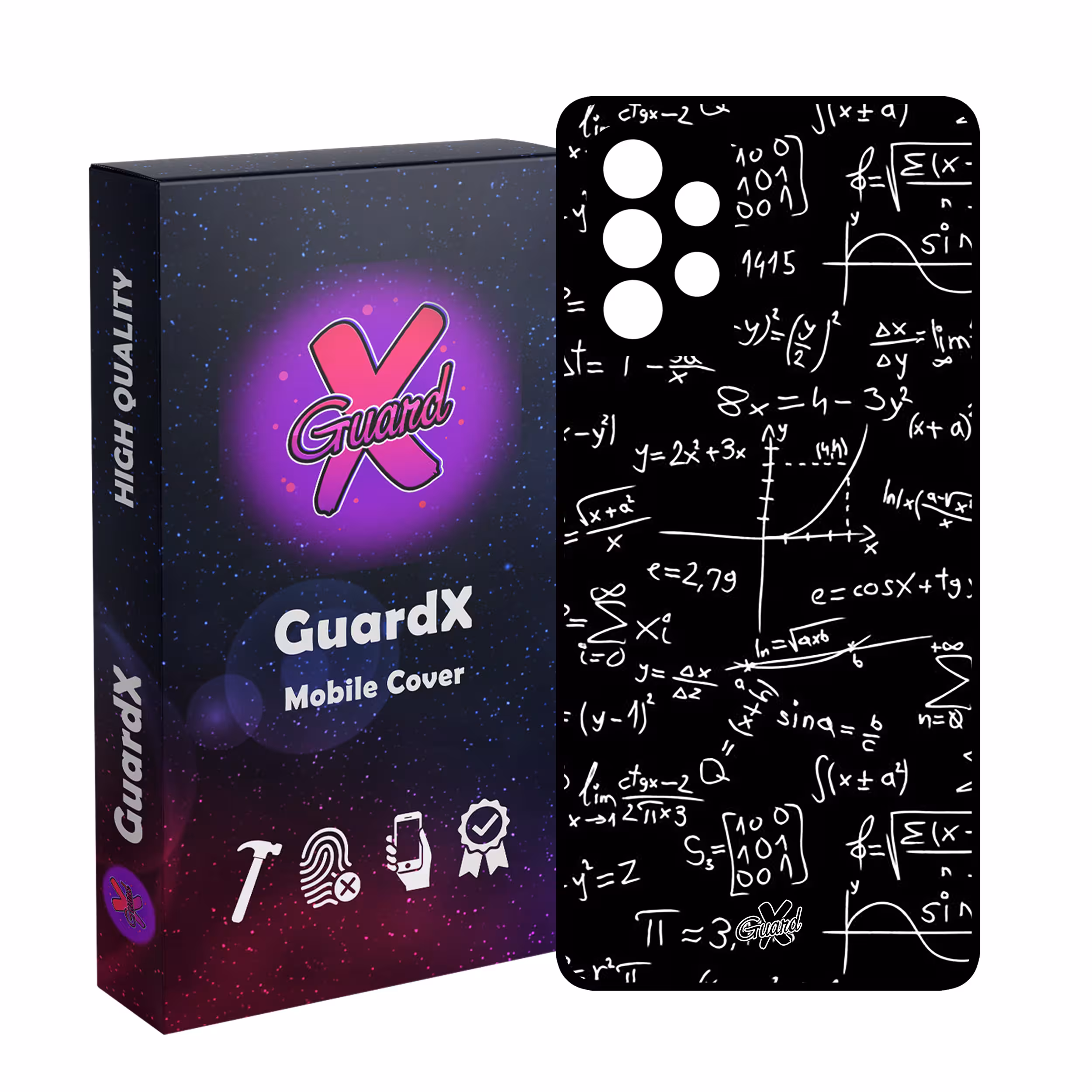 کاور گارد ایکس طرح ریاضی مدل Glass10528 مناسب برای گوشی موبایل سامسونگ Galaxy A53