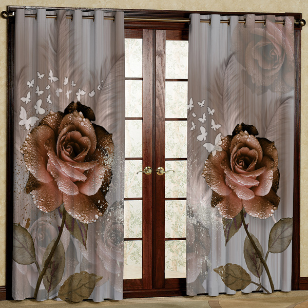 پرده مخمل پانچی کد 5886 سایز  280x140 سانتی متر