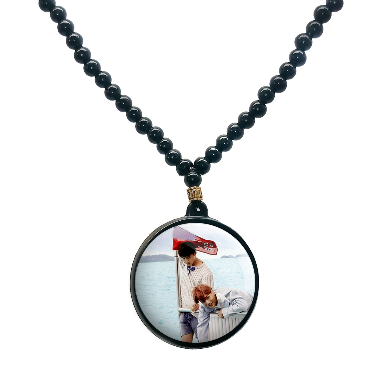 گردنبند پرمانه طرح exo کد pmd.13739 مدل دو طرفه