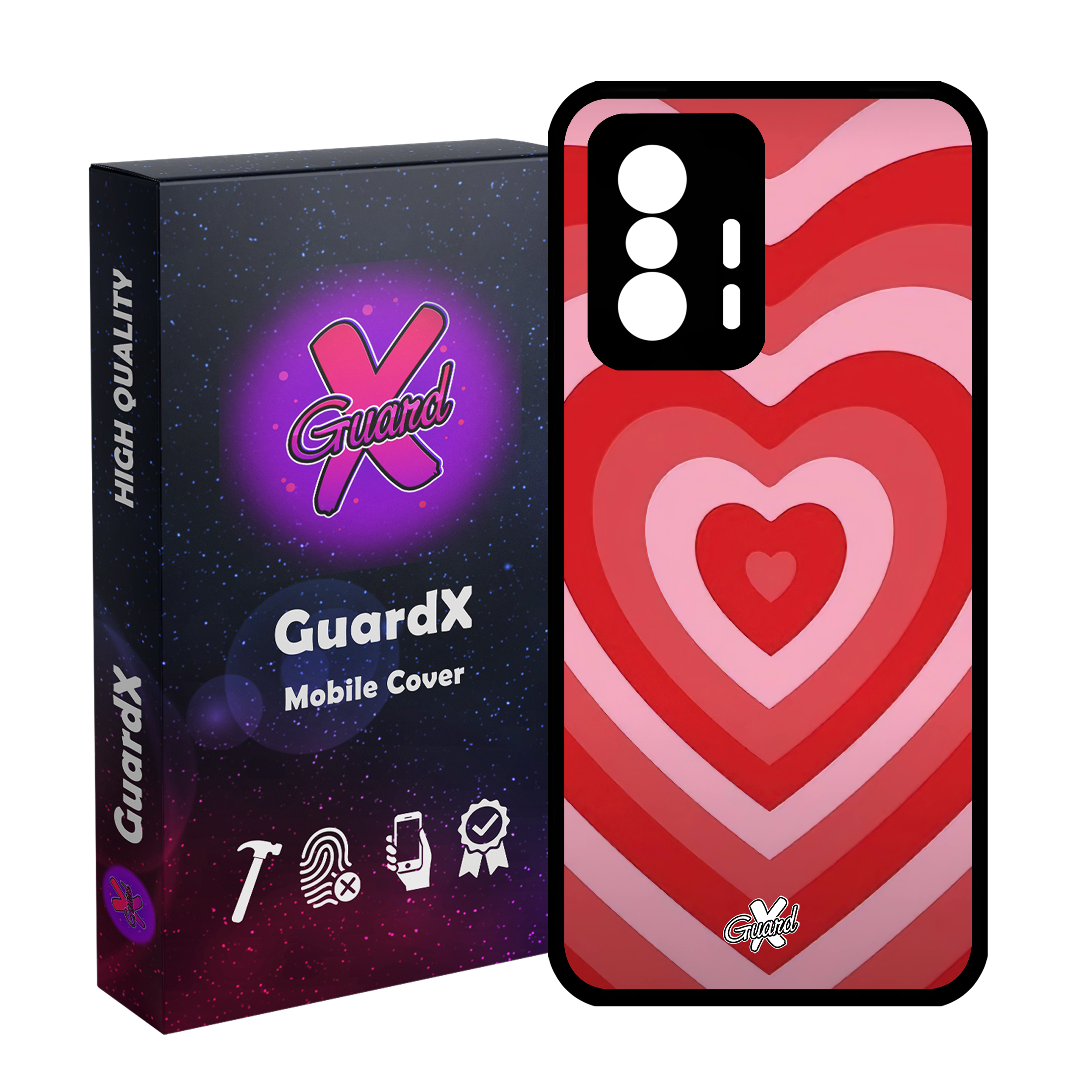 کاور گارد ایکس طرح قلب مدل Glass10511 مناسب برای گوشی موبایل شیائومی 11T Pro / 11T