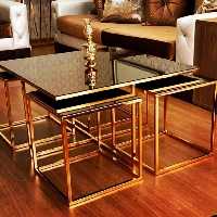 جلو مبلی مدل پیتزایی رنگ طلایی