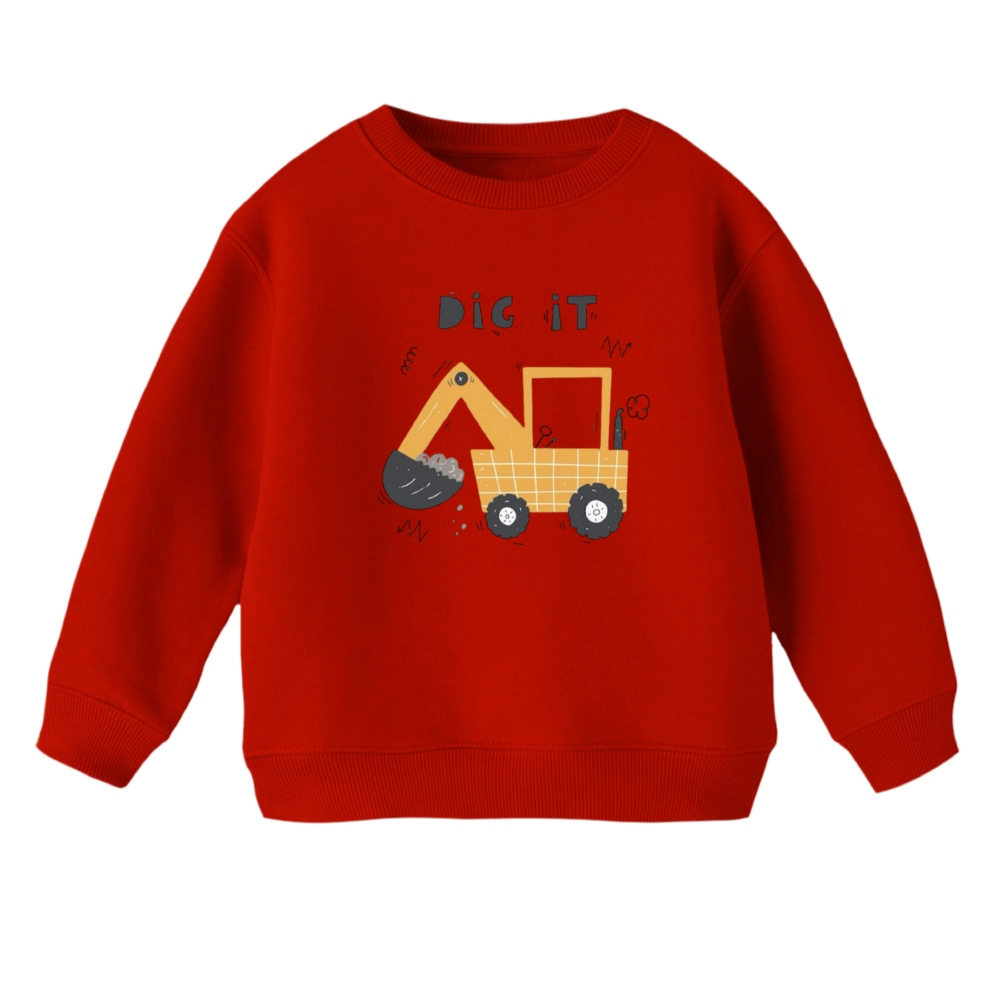 سویشرت بچگانه مدل ماشین کد 10 رنگ قرمز