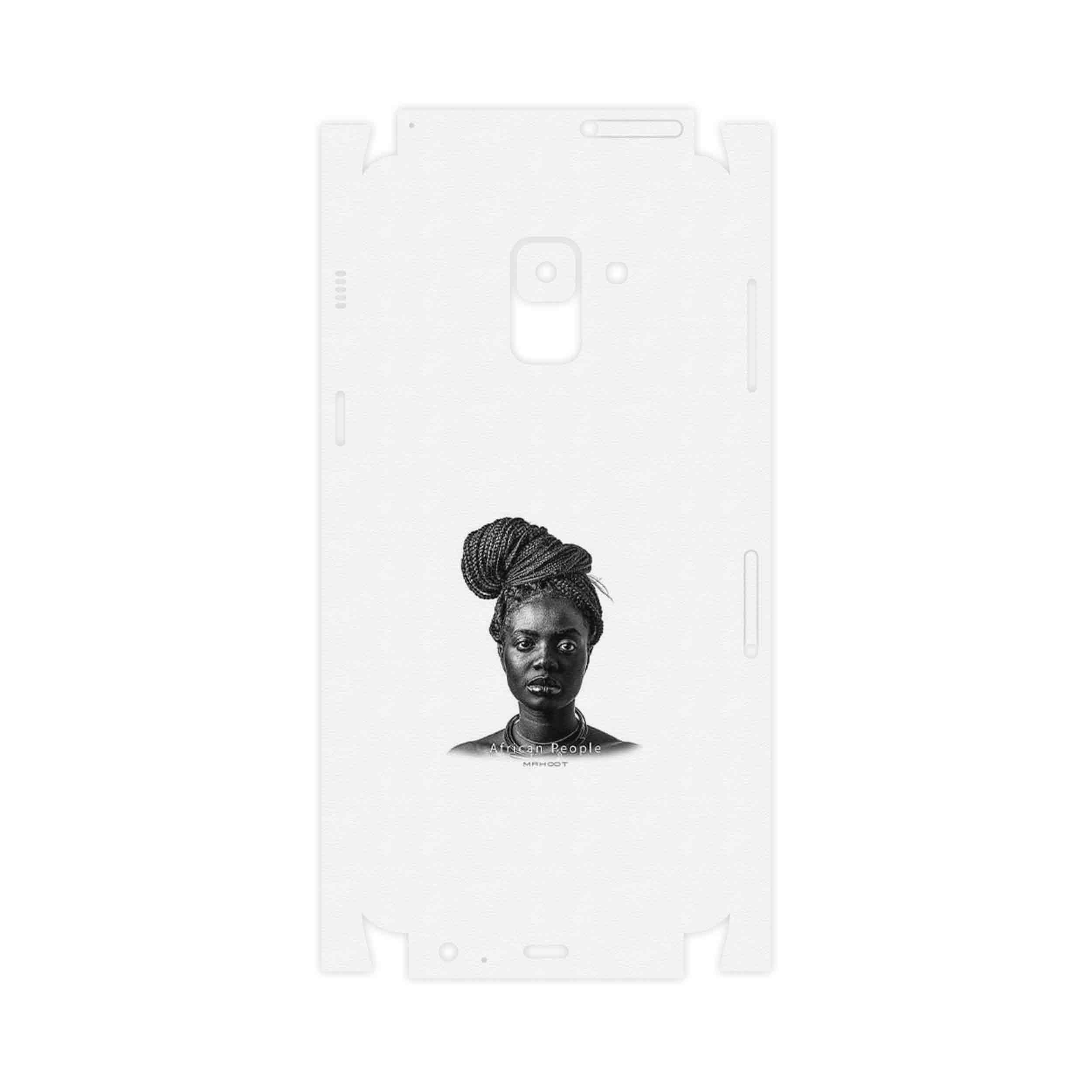 برچسب پوششی ماهوت مدل Portrait of an African Woman-FullSkin مناسب برای گوشی موبایل سامسونگ Galaxy A8 2018