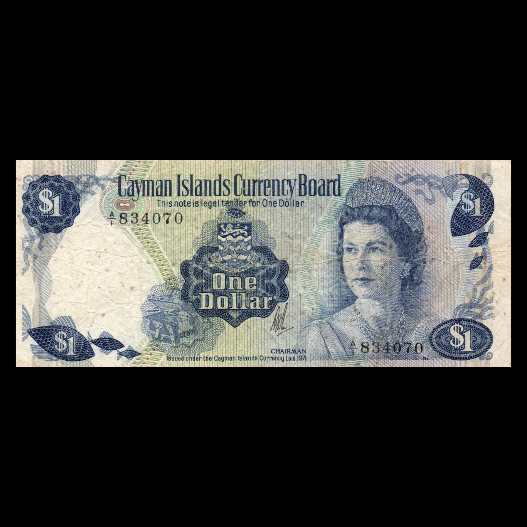 اسکناس تزئینی طرح جزیره کیمن مدل یک دلار