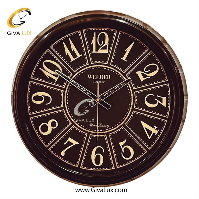 ساعت دیواری اورجینال ولدر PVC قهوه ای| کد رفرنس 540