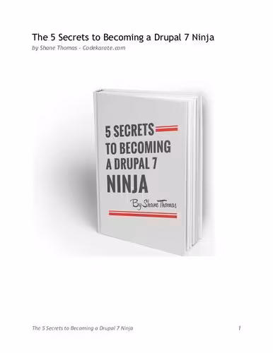 خرید و دانلود نسخه کامل کتاب 5 Secrets to Becoming a Drupal 7 Ninja