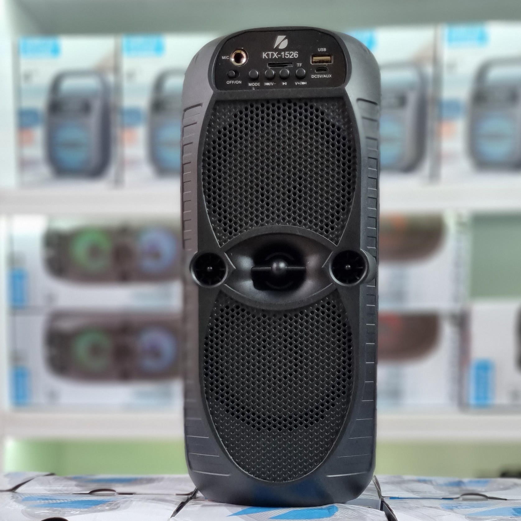 اسپیکر بلوتوثی قابل حمل KTX مدل 1526 سایز 8 اینچ ( دو باند 4 اینچی)