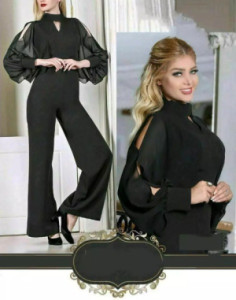 سرهمی زنانه کرپ مدل مجلسی