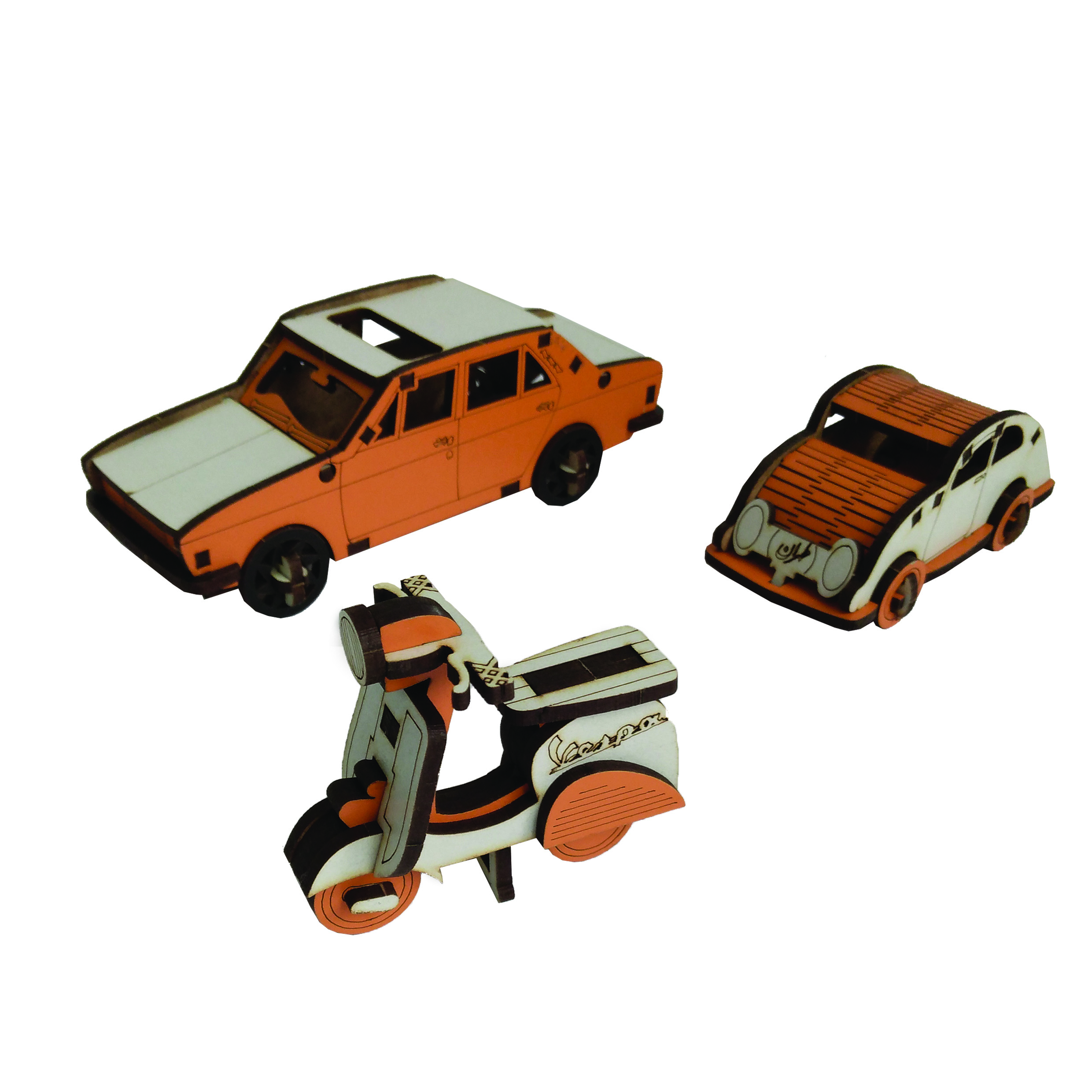 ماکت دکوری طرح موتور و ماشین ها کد ma-4 مجموعه 3 عددی