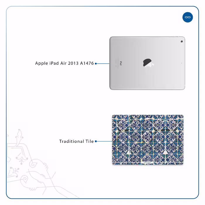 برچسب پوششی ماهوت مدل Iran-Tile1 مناسب برای تبلت اپل iPad Air 2013 A1476