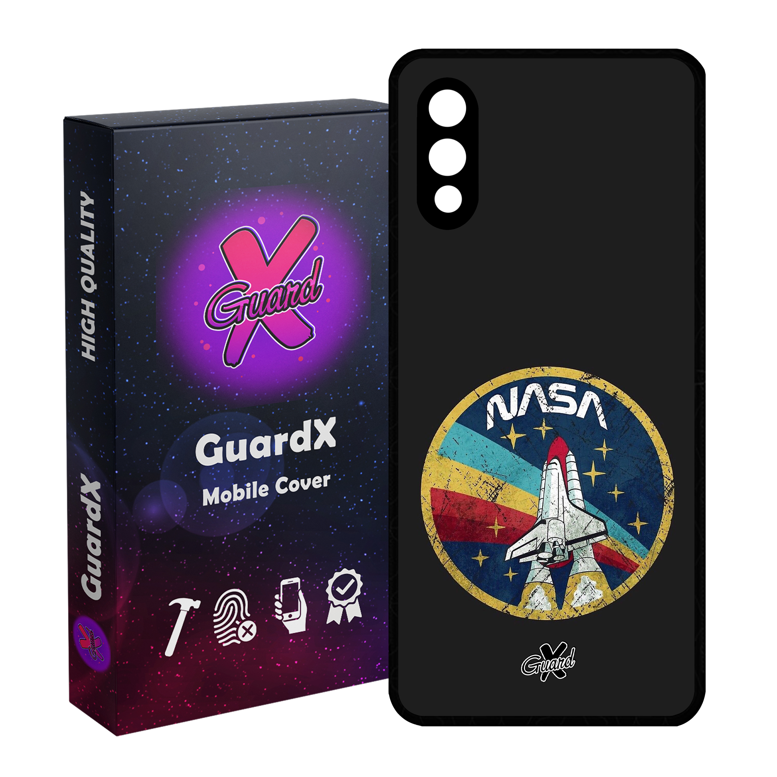 کاور گارد ایکس طرح Nasa مدل Glass10087 مناسب برای گوشی موبایل سامسونگ Galaxy A02 / M02