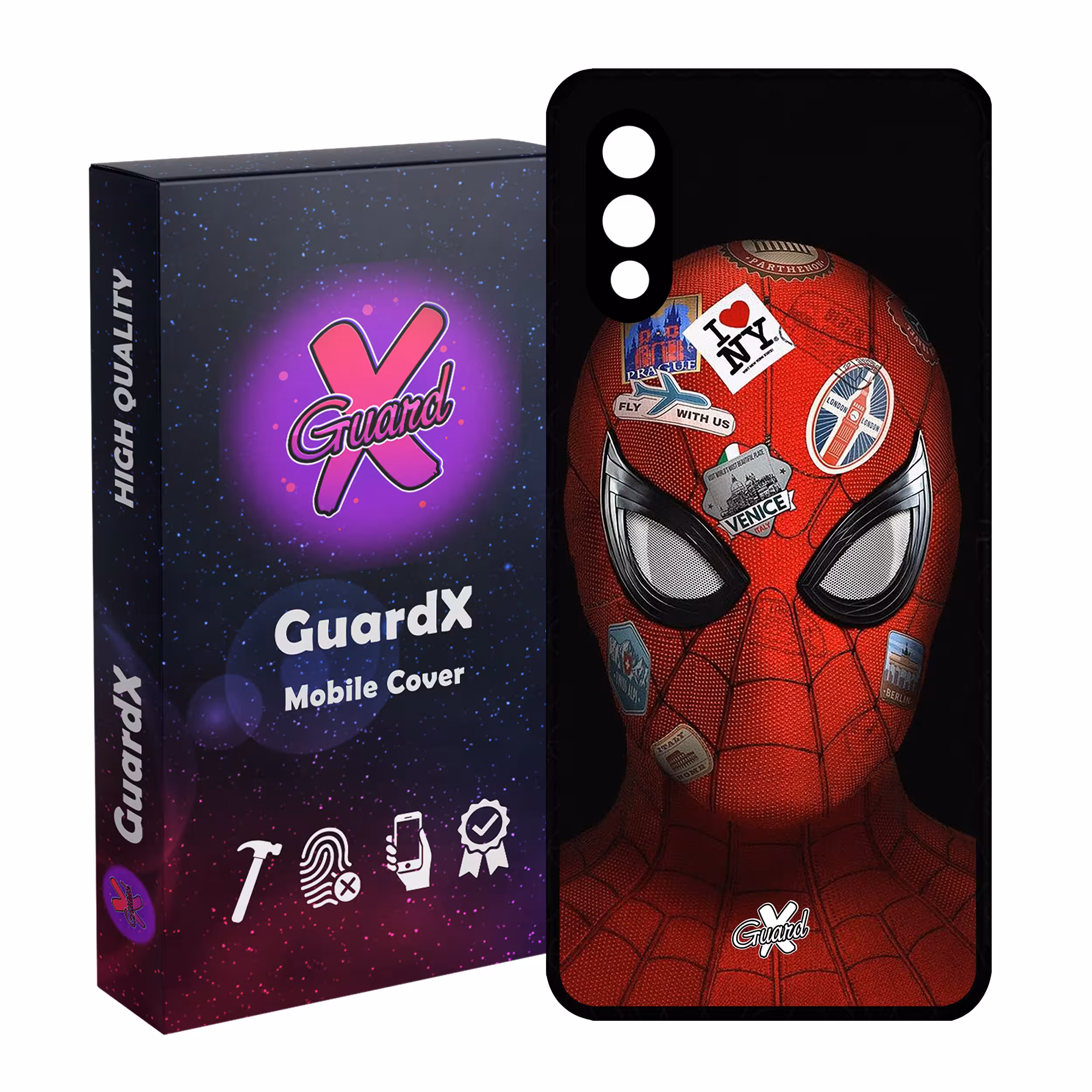 کاور گارد ایکس طرح Spider Man مدل Glass10033 مناسب برای گوشی موبایل سامسونگ Galaxy A02 / M02