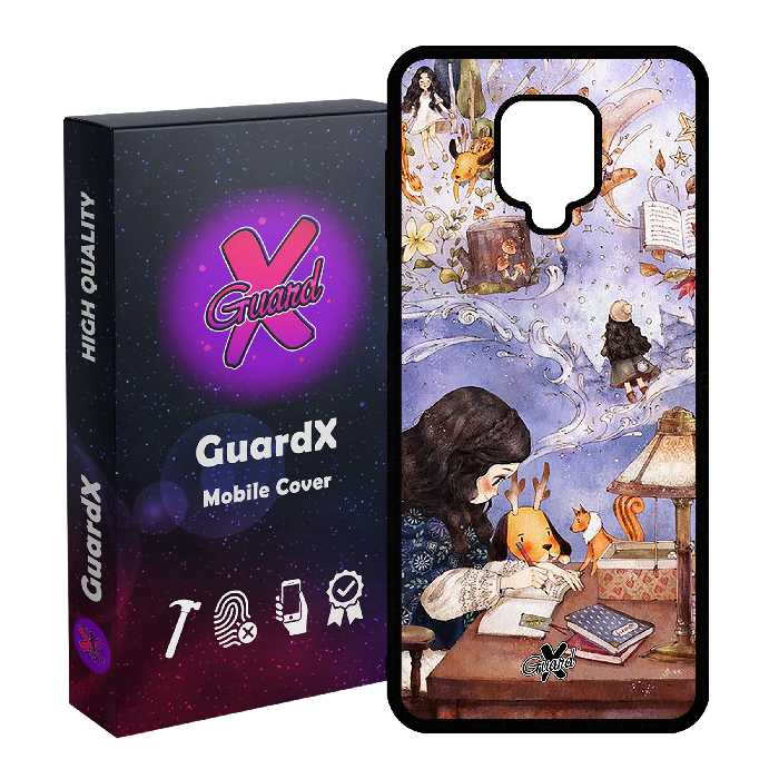 کاور گارد ایکس طرح دختر مدل Glass10293 مناسب برای گوشی موبایل سامسونگ Redmi Note 9S / Note 9 Pro / Note 9 Pro Max