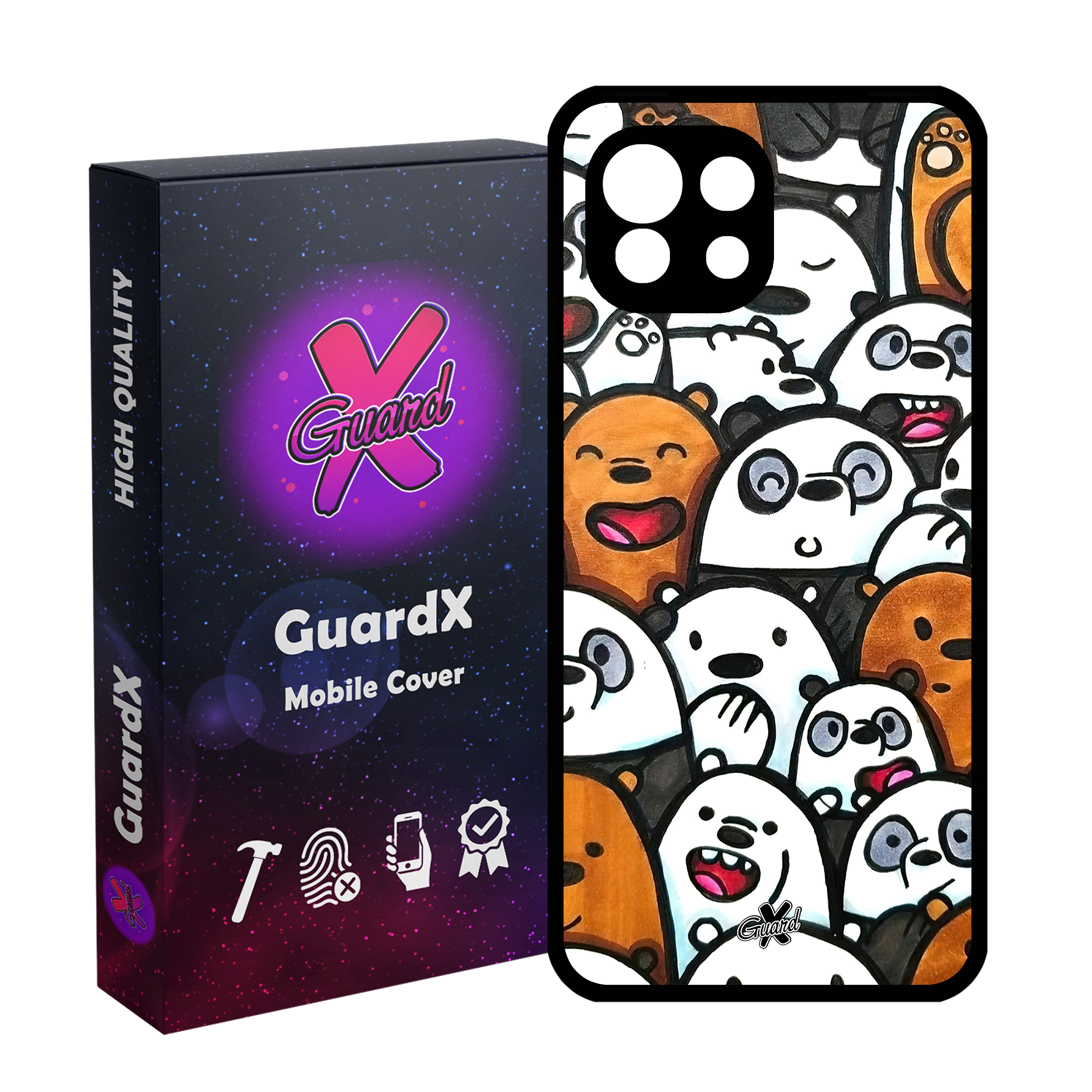 کاور گارد ایکس طرح خرس های کله فندقی مدل Glass10555 مناسب برای گوشی موبایل شیائومی MI 11 Lite