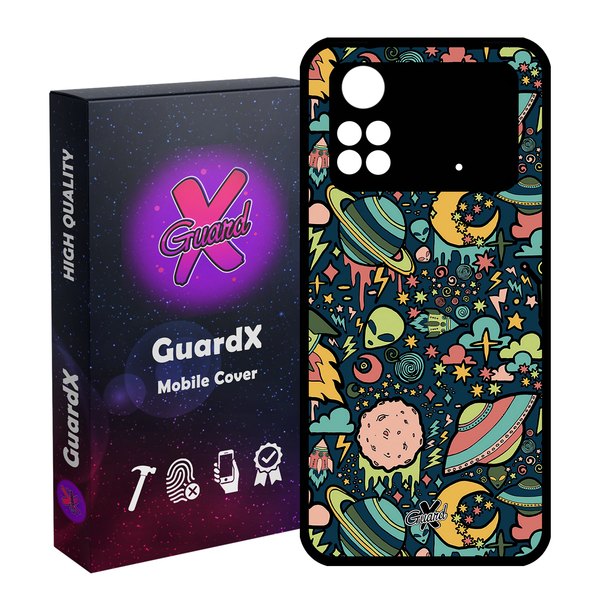 کاور گارد ایکس طرح Galaxy مدل Glass10191 مناسب برای گوشی موبایل شیائومی Poco M4 Pro 4G