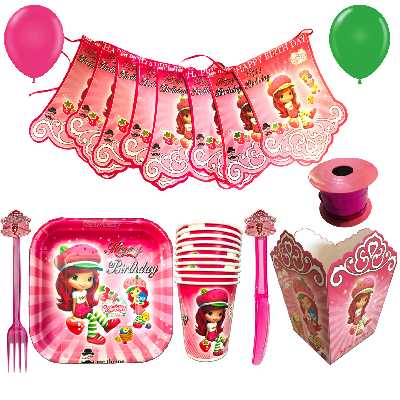 مجموعه 69 عدد تم تولد مستر تم طرح دختر توت فرنگی سوپر پلاس 