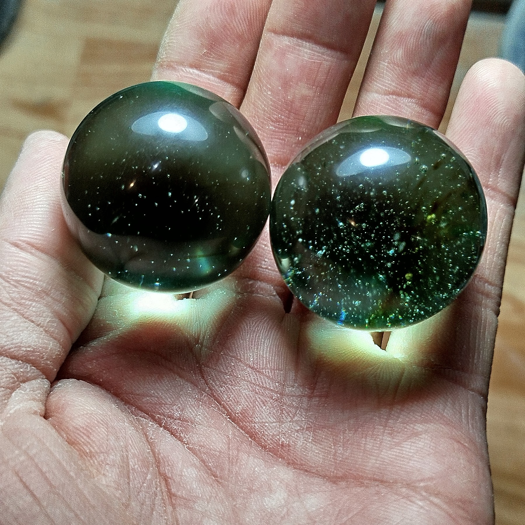 گوی ابسیدین سبز 35 میلیمتر 