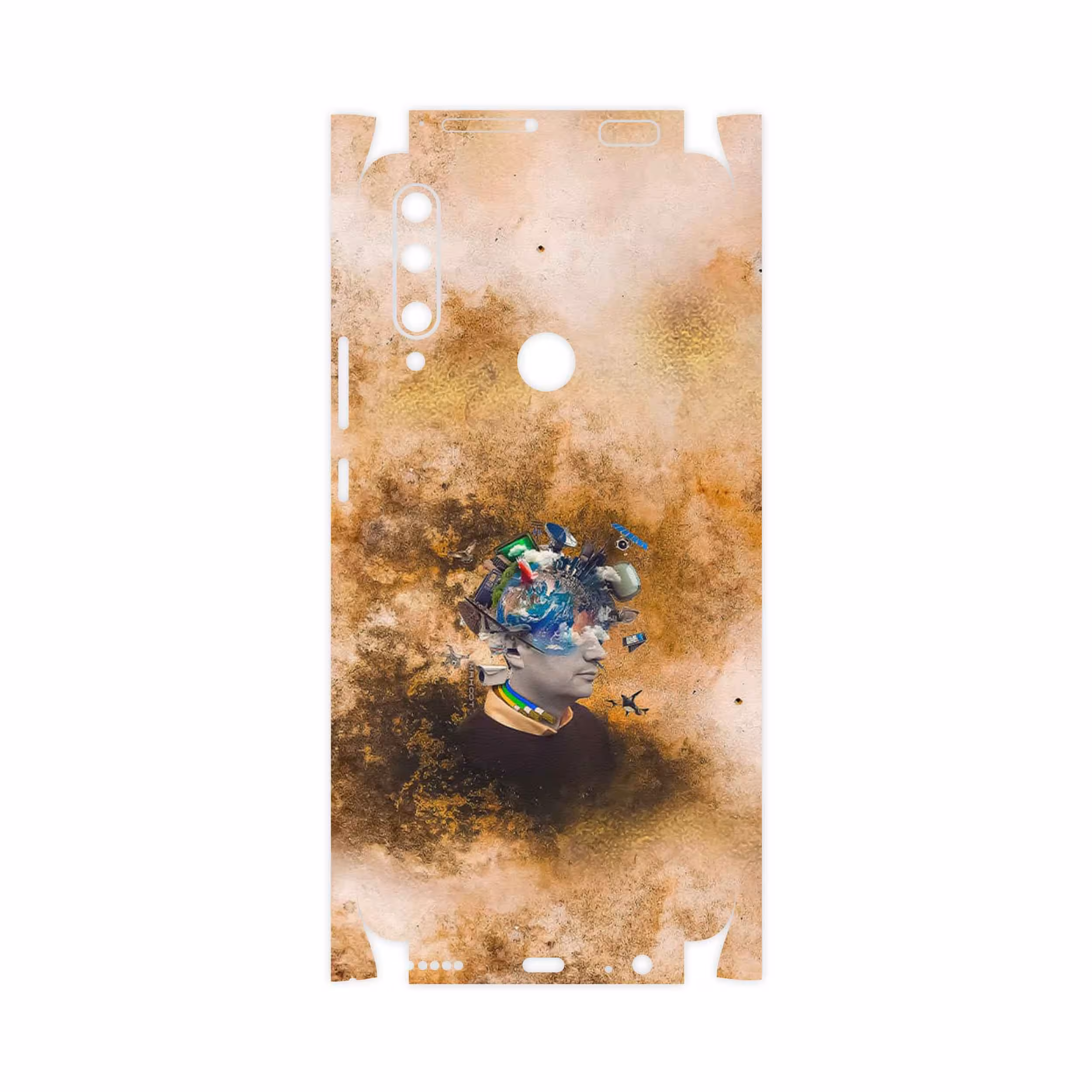 برچسب پوششی ماهوت مدل Collage of surreal Portrait of Men-FullSkin مناسب برای گوشی موبایل آنر 9X