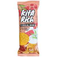 شکلات بار مخلوط غلات و میوه های خشک کرنبری و پرتقال کیتاریچ