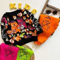 بلوز شلوار پاییزه اسپرت سایز55 مناسب دختر و پسر ، رنگ مشکی طرح حیوانات ضخیم و با کیفیت