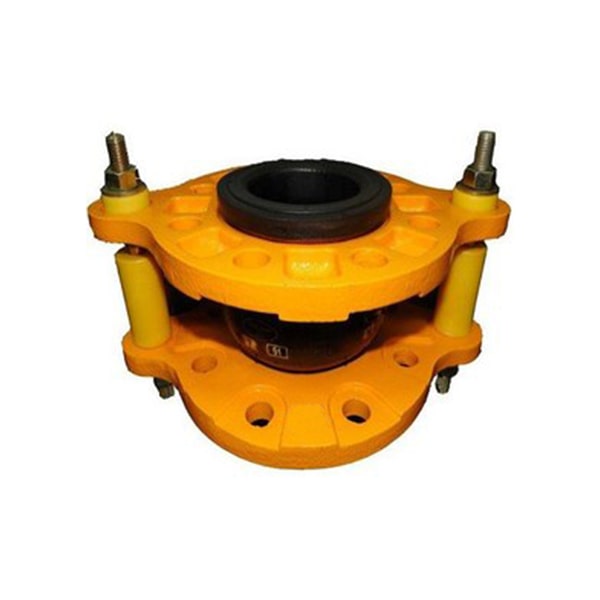 لرزه گیر لاستیکی فلنج دار مهاردار مارک زرد، آب سرد PN10 سایز 2 1.2 اینچ ارتعاشات صنعتی ایران