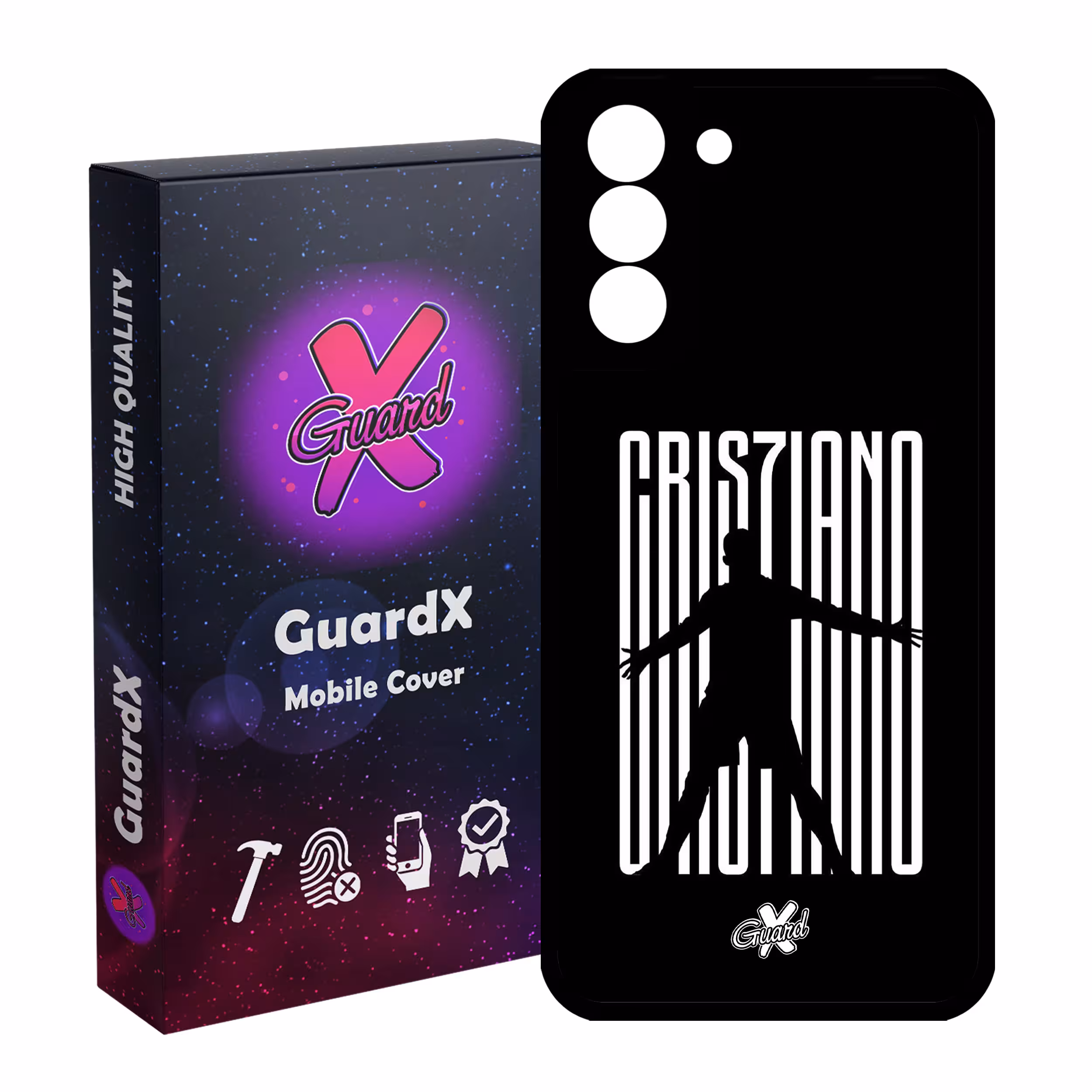 کاور گارد ایکس طرح CR7 مدل Glass10115 مناسب برای گوشی موبایل سامسونگ Galaxy S21 FE