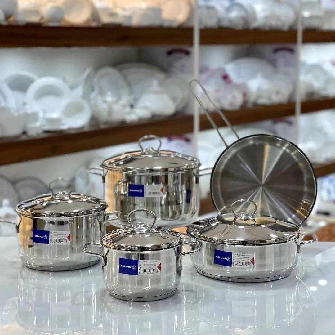 سرویس قابلمه 9 پارچه استیل برند کرکماز