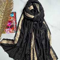 قبل ازخرید موجودی بگیری
شال نخی اعلا وارداتی

ترکیب لوکس مشکی و طلایی هست

کاملا مشکیه و اصصلا بور نیس

خیلی لطیفه



