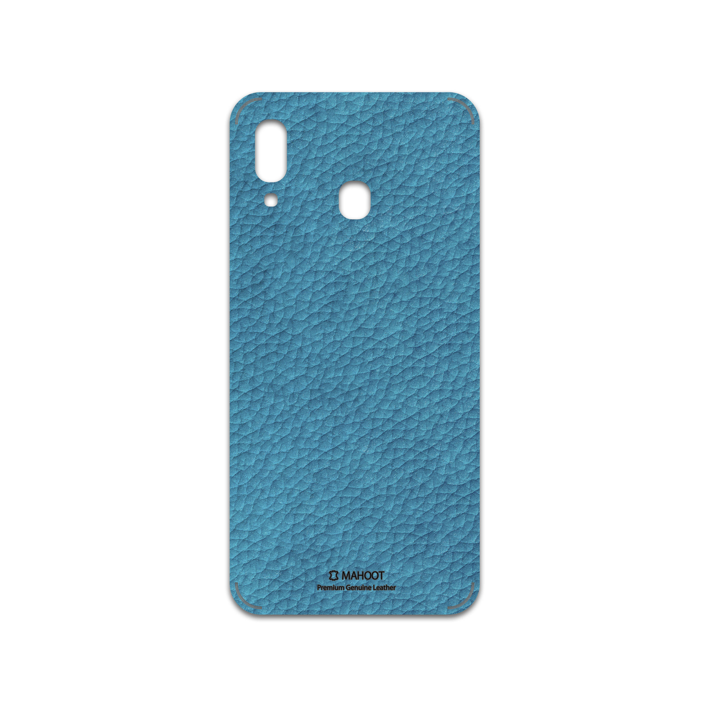 برچسب پوششی ماهوت مدل Blue-Leather مناسب برای گوشی موبایل سامسونگ Galaxy A20