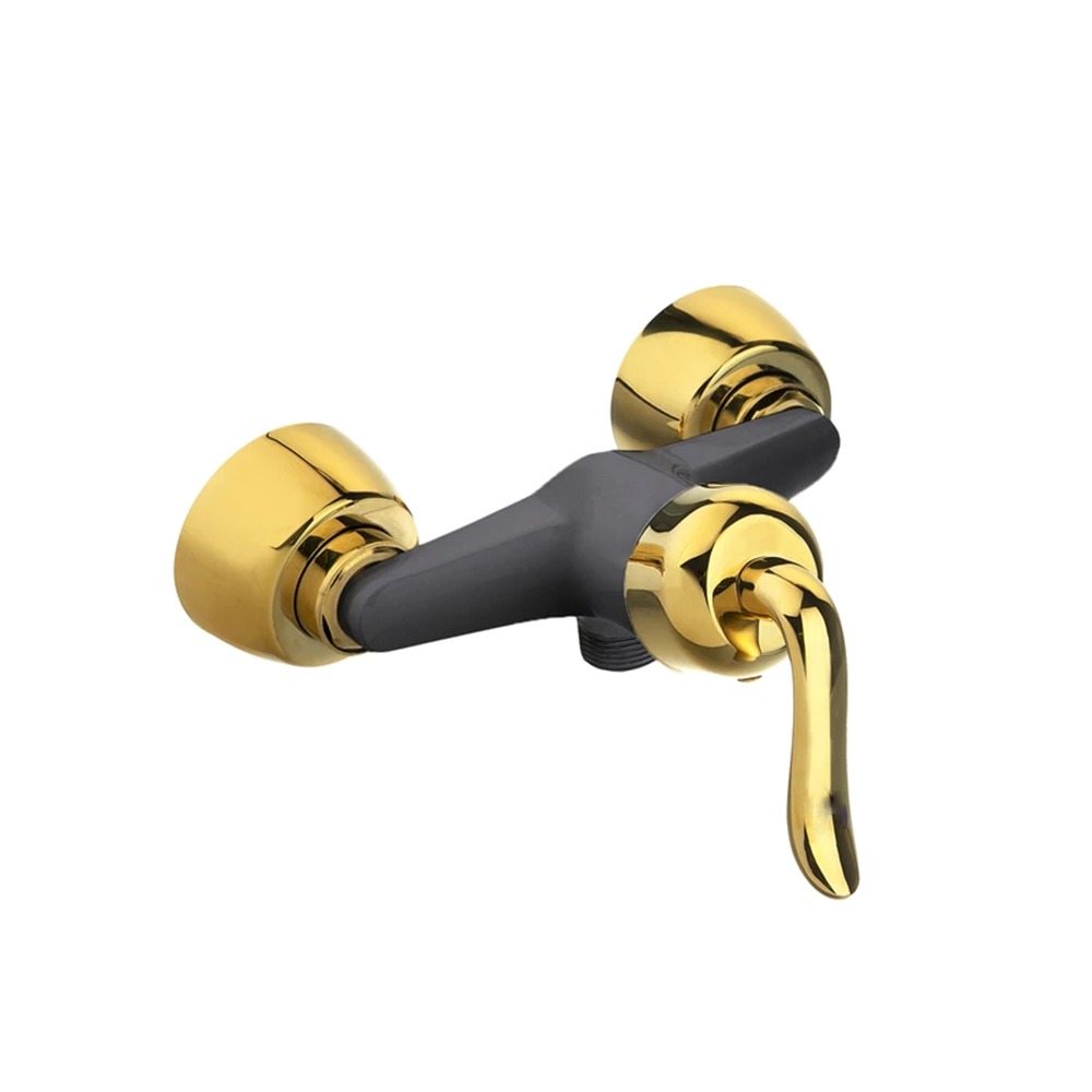 شیر آفتابه مشکی طلایی مدل قاصدک