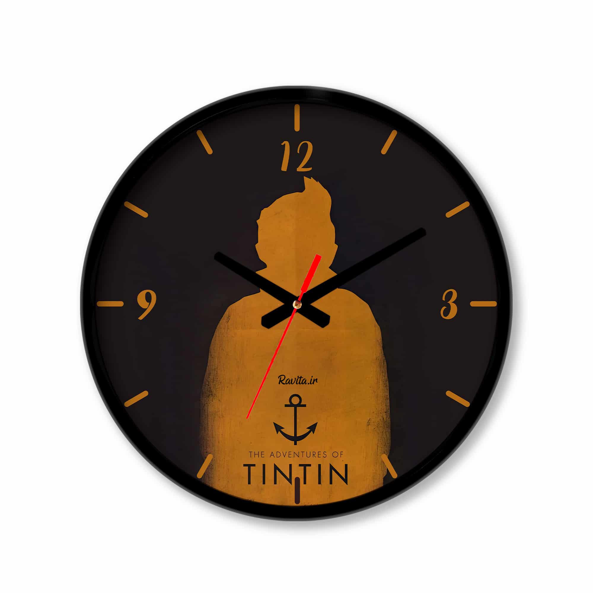 ساعت‌ دیواری رومیزی راویتا طرح تن تن کد 3539