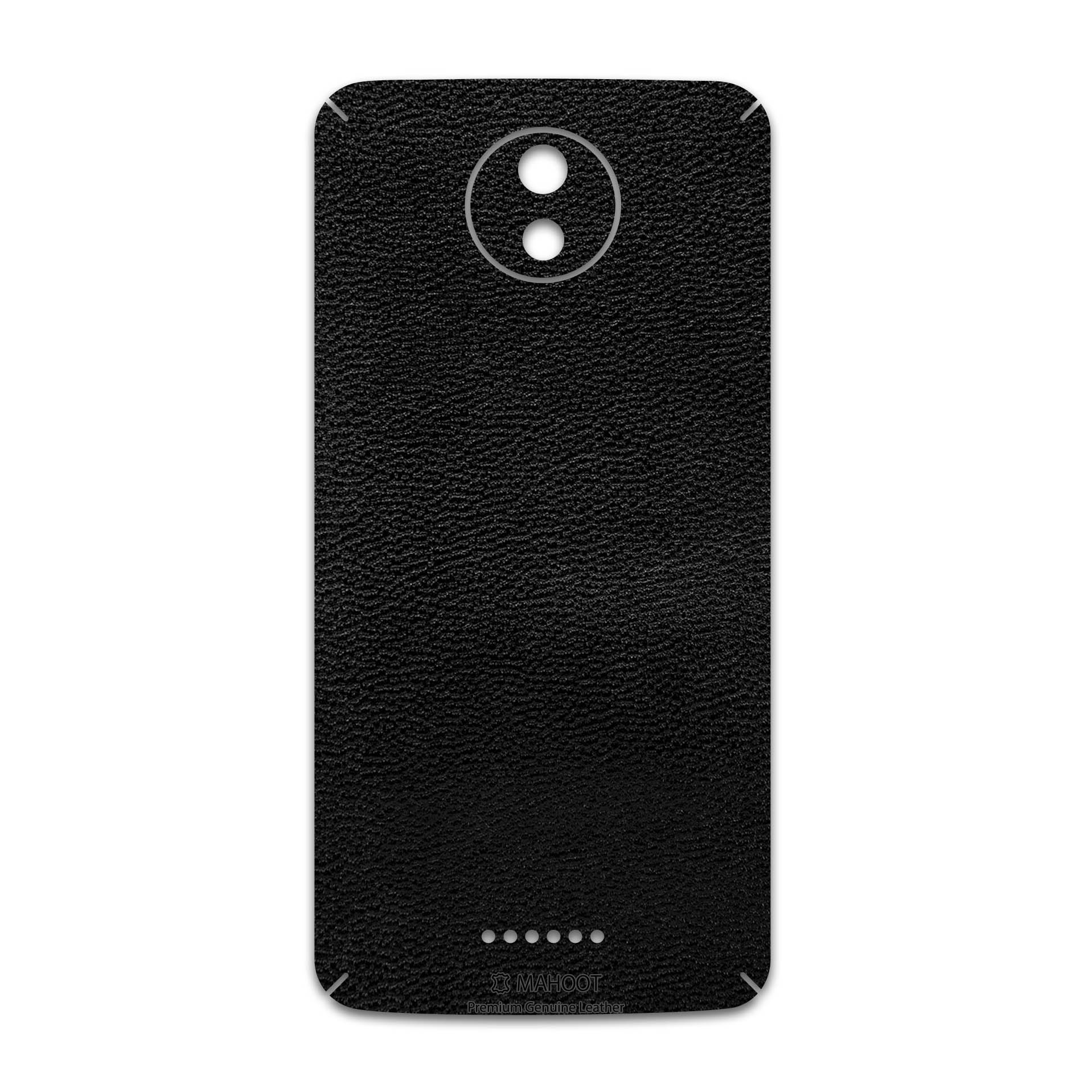 برچسب پوششی ماهوت مدل Black-Leather مناسب برای گوشی موبایل موتورولا Moto C Plus