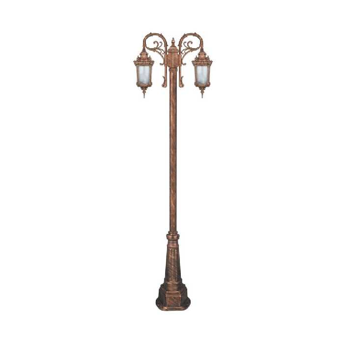 چراغ دوشاخه حیاطی و پارکی تکشیدفام مدل روبینا کد 91215-15-8423