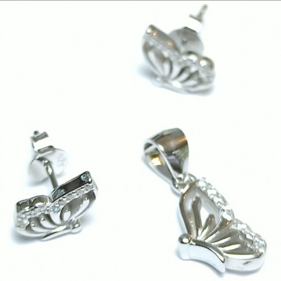 نیم ست نقره جواهری آبکاری رادیوم 15