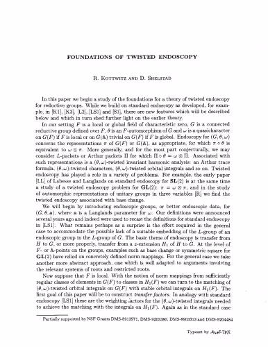 خرید و دانلود نسخه کامل کتاب Foundations of twisted endoscopy