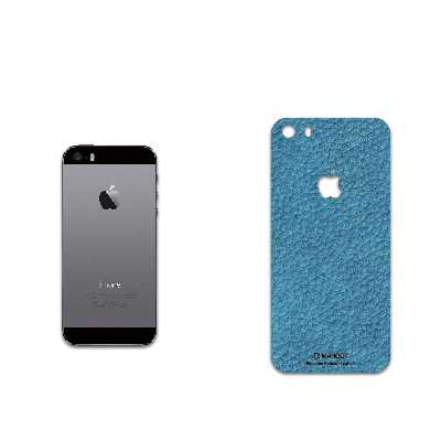 برچسب پوششی ماهوت مدل Blue-Leather مناسب برای گوشی موبایل اپل iPhone 5s