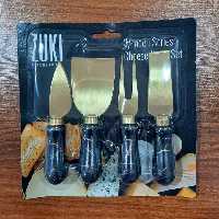 سرویس کارد کره 4 عددی ماربل طلایی