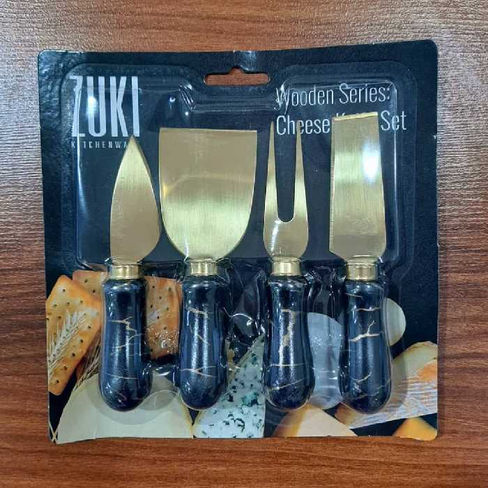 سرویس کارد کره 4 عددی ماربل طلایی