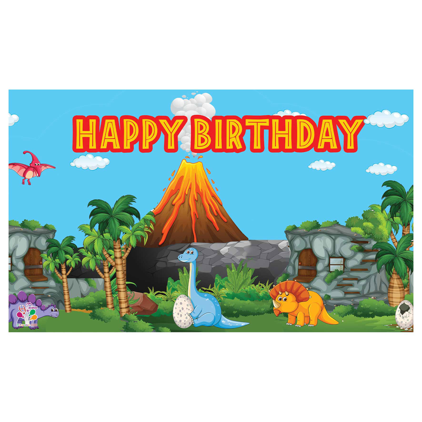   بنر تولد طرح دایناسور کد 088