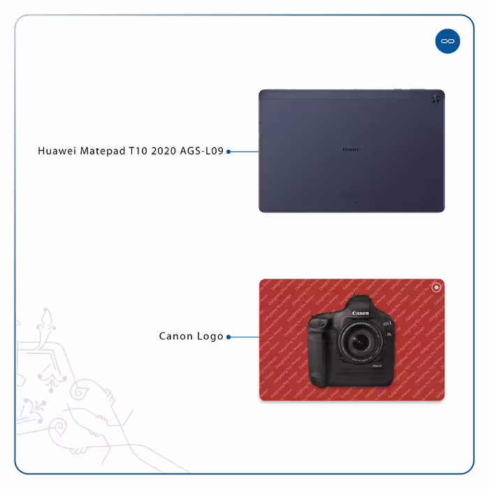 برچسب پوششی ماهوت مدل Canon-Logo مناسب برای تبلت هوآوی Matepad T10 2020 AGS-L09